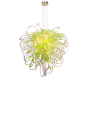 Orion Mint Macaroon Large Blown Glass Chandelier