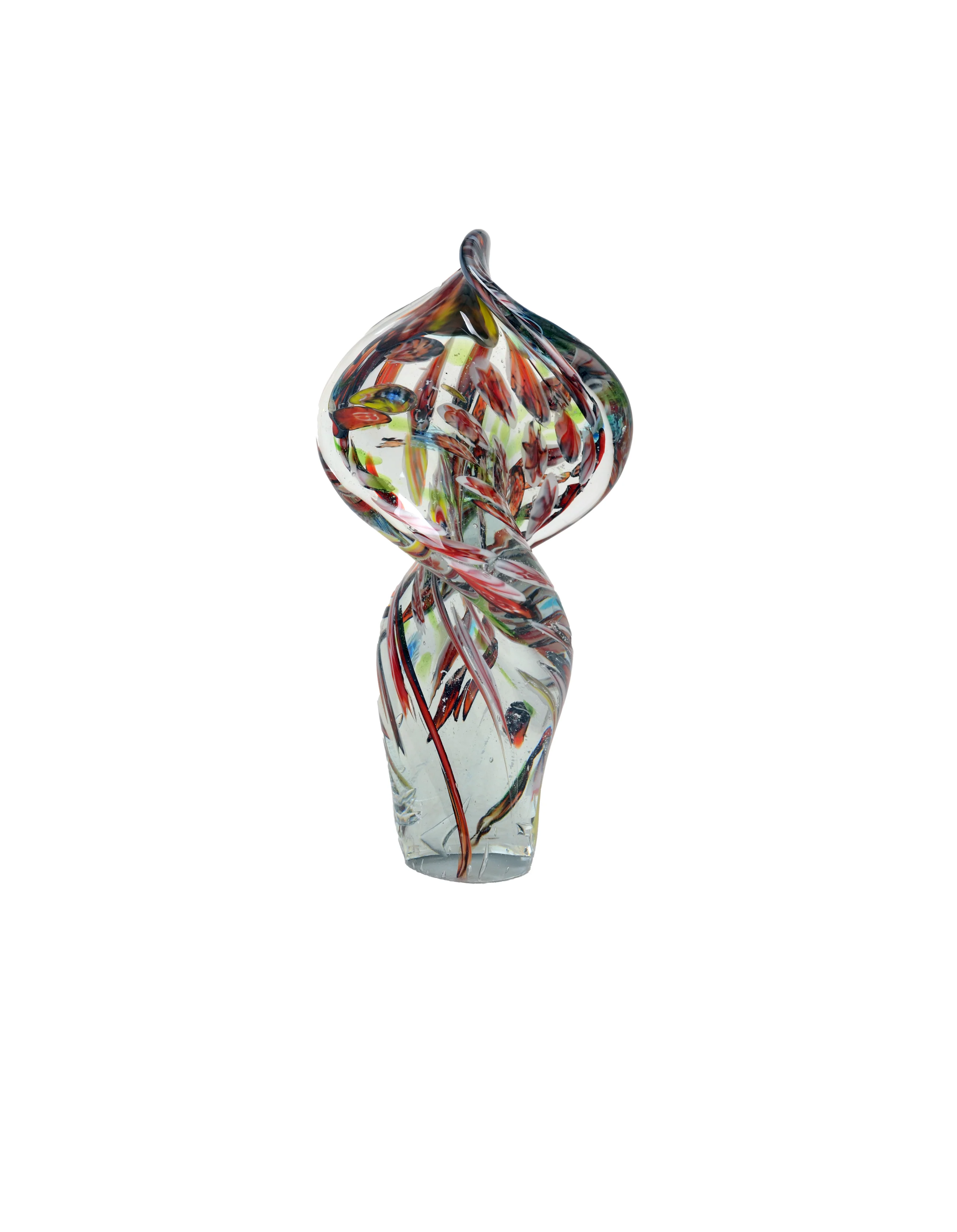 Scarlet Whirlwind - Handblown Art Glass Sculpture (Item #8031)