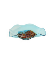 Tranquil Shore - Handblown Art Glass Platter  (Item #7603TB)