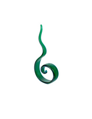 Verdant Spiral - Handblown Art Glass Sculpture (Item #8021)