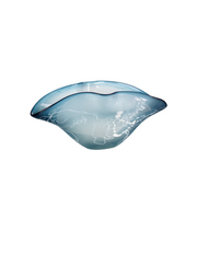 Whispering Tide - Handblown Art Glass Folded Vase  (Item #6807)