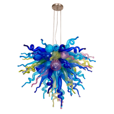 ColorSelect Wonder of the Sea Small Blown Glass Chandelier