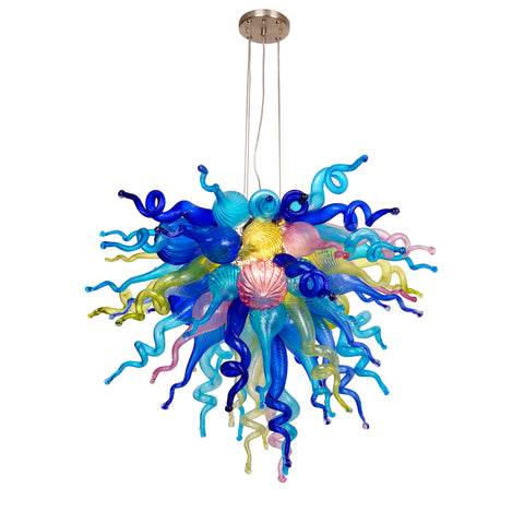 ColorSelect Wonder of the Sea Small Blown Glass Chandelier