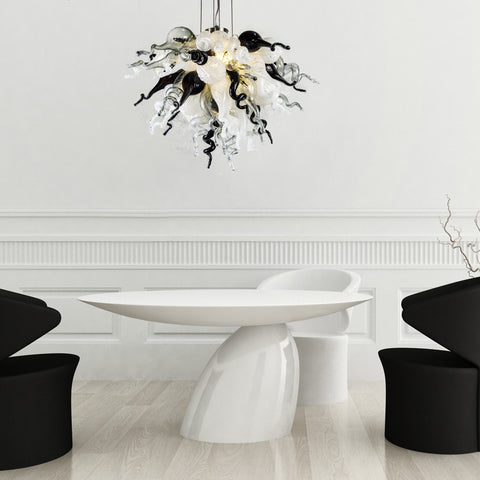 ColorSelect Monochrome Mini Blown Glass Chandelier