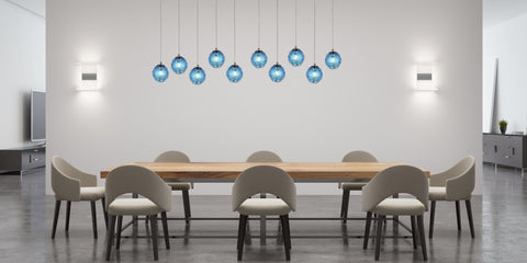 CH-D2SBA-5L Cosmopolitan Chandelier Aqua Snowball